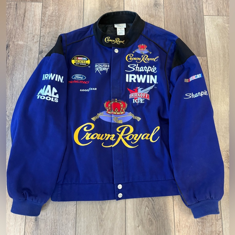Nascar Blue and Black Bomber Jacket